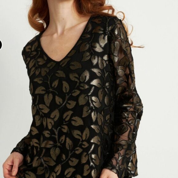 JOSEPH RIBCOFF TUNIC WITH SHEER OVERLAY - Picture 4 of 16